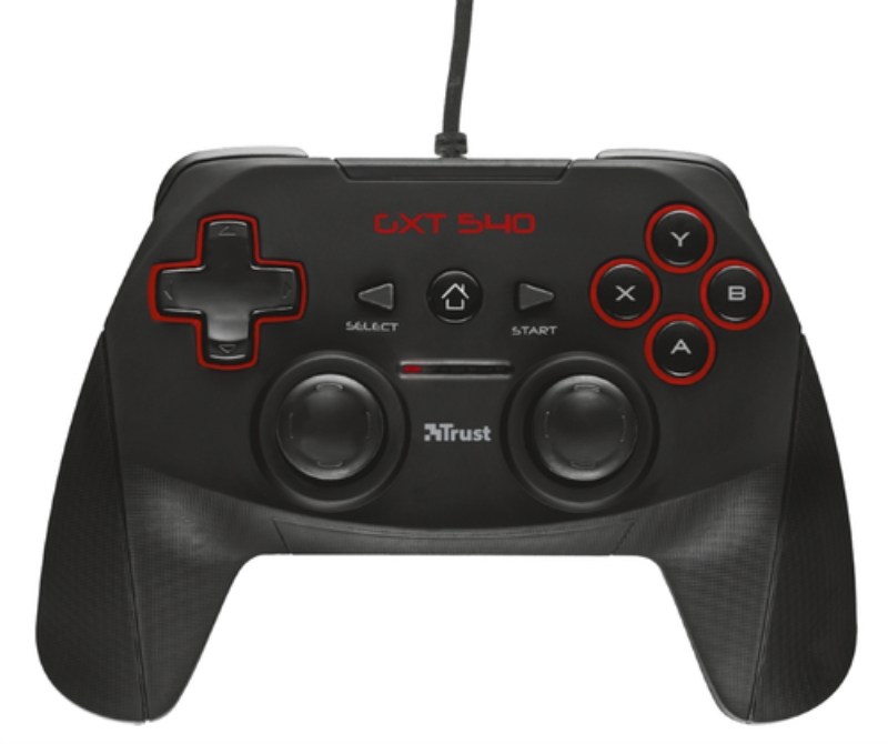 TRUST Controller Trust GXT540 per PC e PS3 con cavo nero